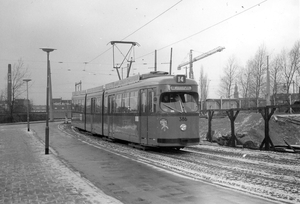 386, lijn 14, Bergwegbrug, 28-12-1965 (foto J. Oerlemans)