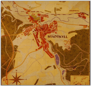 kaart, Stadtkyll, met omgeving.