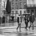 just one umbrella-b&w