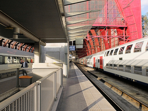 Antwerp Central Station railway platform