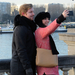 Double selfie at river Scheldt