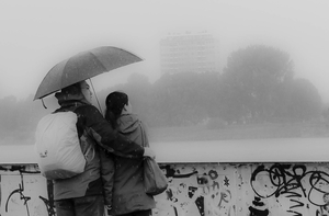 Together in the rain Antwerp