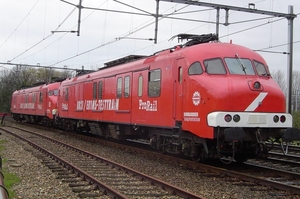 Meetrijtuigen BB21 ERTMS Testtrain 3029 en 3024 op 03-04-2004