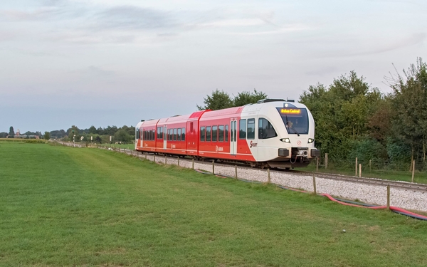 Arriva nieuw opgeleverde spoor ter hoogte van Varsseveld