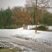 Winter in het Zuiderpark op 13-12-1981.