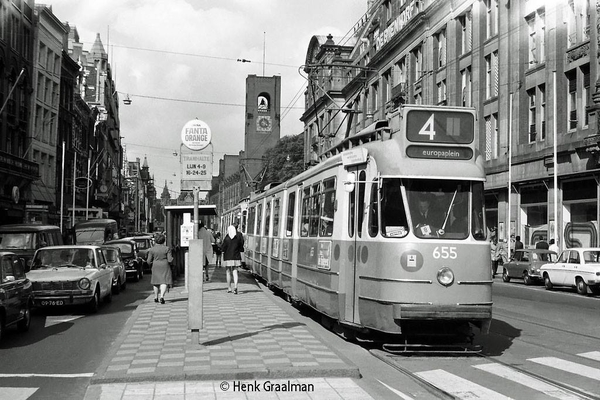 Damrak en lijn 4 in 1971