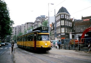 GVB 708 Amsterdam Nieuwezijds Voorburgwal eerste helft jaren 90.