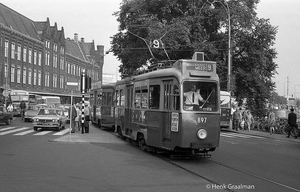 Op de foto Centraal Station oost in 1969. Toen  alleen lijn 9