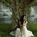 fantasy-wallpaper-with-tree-waterfalls-and-girl