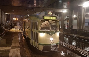 Lijnverkenning met Tourist Tram PCC 1101    (7 oktober 2017)