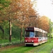 Geen trams in de fraaie herfstkleuren op de Scheveningseweg