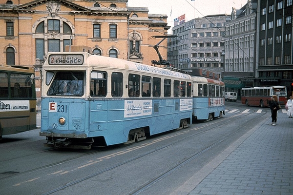 Zweden en Noorwegen kwamen wij ook in Oslo. Het tramnet daar was 