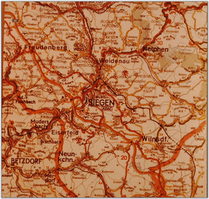 kaart van Freudenberg en omstreken