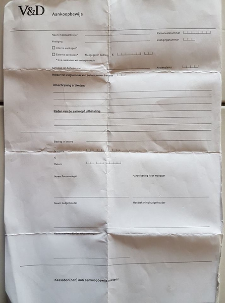 Bij oud papier gevonden