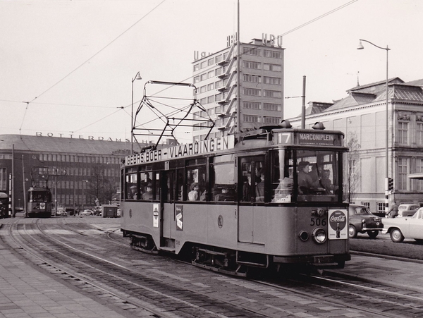 Motorrijtuig 506, lijn 17, Blaak, 2-11-1957