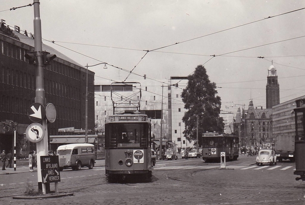 Motorrijtuig 512, lijn 9, Coolsingel, 1962