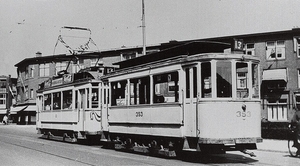 Lijn 13 in de Schalk Burgerstraat, 1952 (ahr 353).