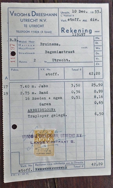 Dat waren nog eens prijzen. Wat een verschil met nu!