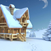 hd-winter-achtergrond-3d-huis-in-de-sneeuw-winter-wallpaper