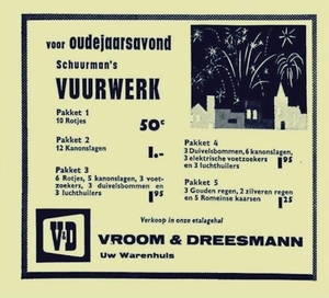 Uit de tijd dat V&D nog vuurwerk verkocht