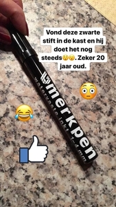 V&D zwarte stift in de kast en hij doet het nog steeds