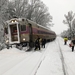 De Lowell Line trein naar Boston is het spoor bijster net buiten 