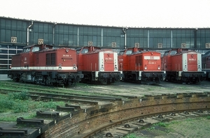 3 Verschillende fronten van de serie 204 van de DB. Saalfeld (Dui