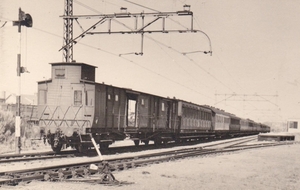 Ledig materieeltrein Hoek van Holland 12 augustus 1953.