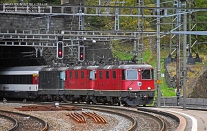 Zojuist de Gotthard tunnel gepasseerd. Aankomst in Göschenen.