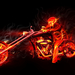 black-wallpaper-withman-and-motor-bike-on-fire