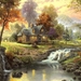 57466_landscape_painting_art_house_forest_river_animals_48072_256