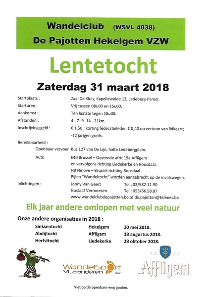 Lentetocht Pajotten Pamel