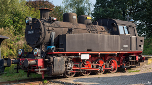 Roestige oude stoomtrein
