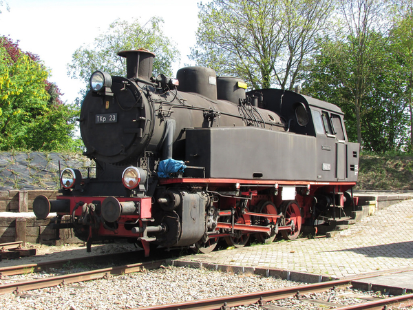 Roestige oude stoomtrein