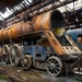 Roestige oude stoomtrein