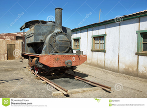 Roestige oude stoomtrein