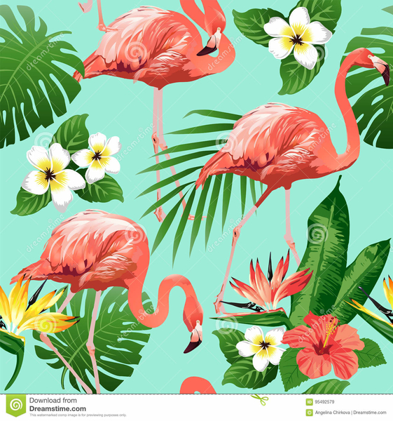 flamingo-bird-tropical-flowers-background-seamless-pattern-waterc