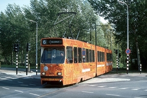 3071 van tramlijn 6 heeft net De Uithof verlaten