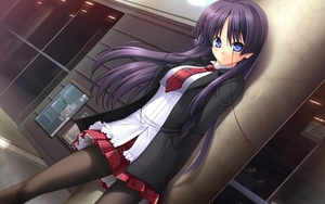 8607-women-school_uniform-purple_hair-anime_girls-blue_eyes-Takam