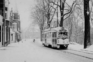 Lijn 14 in de sneeuw