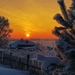 snow-house-in-field-sunset-wallpaper