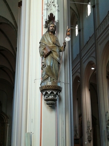 beeld St. Jacob in de Sint Gertruduskerk te Wetteren