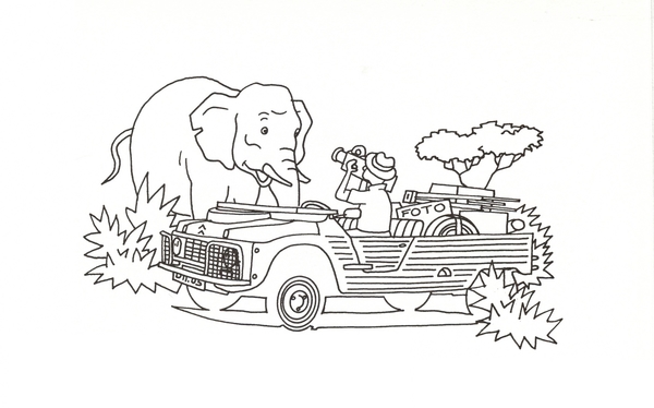 Kleurplaat_1998_Citroen-Méhari_olifant_ScanImage01956