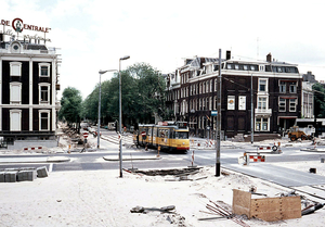 GVB 696 in de tweede helft van de jaren 70 op het Weesperplein in