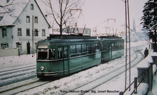 (RTM) De ET195.01 + ET195.02 op de lijn Ravensburg Baden-Württem