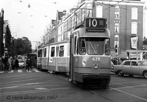 629 Kruising Marnixstraat met de Rozengracht, oktober 1967.