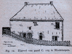 Tekening van Oost 18 (voorheen C106) // Boerderij // Toen