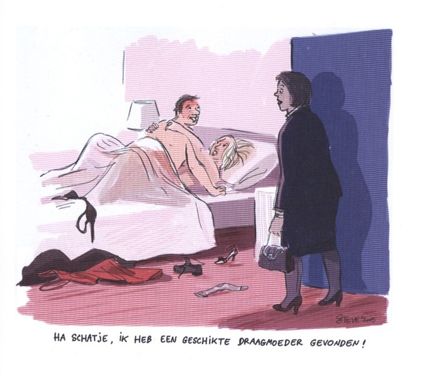 Press-Cartoon-Belgium-2006_131_VreemdgaanMetDraagmoeder_ScanImage