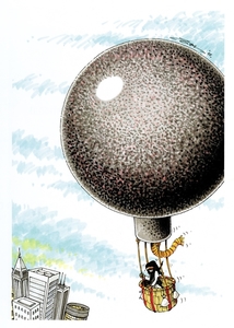 Cartoon_Olense-Kartoonale-23e_2011_Lucht-Balonnen_Terroristen-Bom