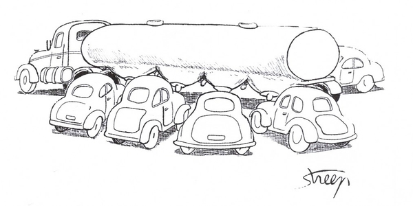 Cartoon_Olense-Kartoonale-10e_1998_vrijThema_auto-tanken-koe_Scan